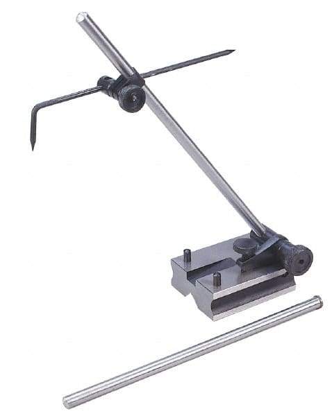Value Collection - 2 Spindle, 9 and 12 Inch Spindle Length, Surface Gage - 3-1/8 Inch Long x 2-1/2 Inch Wide Base, 1 Inch Overall Height - Eagle Tool & Supply