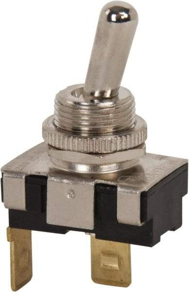 GC/Waldom - SPST Heavy Duty On-Off Toggle Switch - Quick Connect Terminal , Bat Handle Actuator, 3/4 hp at 125/250 VAC hp, 125 VAC at 20 A & 250 VAC at 10 A - Eagle Tool & Supply