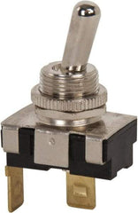 GC/Waldom - SPST Heavy Duty On-Off Toggle Switch - Quick Connect Terminal , Bat Handle Actuator, 3/4 hp at 125/250 VAC hp, 125 VAC at 20 A & 250 VAC at 10 A - Eagle Tool & Supply