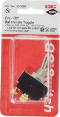 GC/Waldom - DPST Heavy Duty On-Off Toggle Switch - Screw Terminal, Bat Handle Actuator, 1-1/2 hp at 125/250 VAC hp, 277 VAC - Eagle Tool & Supply