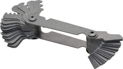 Value Collection - 51 Leaf, 4 to 84 TPI Range, Screw Pitch Gage - 60° Thread Angle - Eagle Tool & Supply