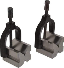 Value Collection - 14.29 to 1" Capacity, 90° Angle, Tool Steel V-Block - 1-3/4" Long x 1-19/32" Wide x 1-7/16" High, Sold as 2 Block Set - Eagle Tool & Supply