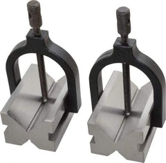 Value Collection - 17.46 to 1-1/2" Capacity, 90° Angle, Tool Steel V-Block - 2-3/4" Long x 1-3/4" Wide x 1-7/16" High, Sold as 2 Block Set - Eagle Tool & Supply