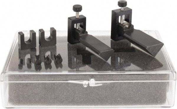 SPI - 0.03 to 9/32" Capacity, 90° Angle, V-Block - Includes 2 Super Wee Blocks, 5 Upper Prisms, Bridges, Fitted Case, Sold as 2 Block Set - Eagle Tool & Supply
