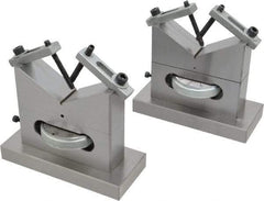 SPI - 3/16 to 5" Capacity, 120° Angle, Steel V-Block - 4" Long x 1-3/4" Wide x 3-9/16" High, Sold as 2 Block Set - Eagle Tool & Supply