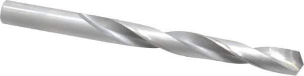Made in USA - 31/64" 135° Carbide-Tipped Jobber Drill - Bright Finish, Right Hand Cut, Spiral Flute, Straight Shank, 5-7/8" OAL, Split Point - Eagle Tool & Supply
