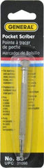 General - 4-3/4" OAL Pocket Scriber - Steel - Eagle Tool & Supply
