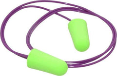 Moldex - Disposable, Corded, 33 dB, Taper End Earplugs - Bright Green - Eagle Tool & Supply
