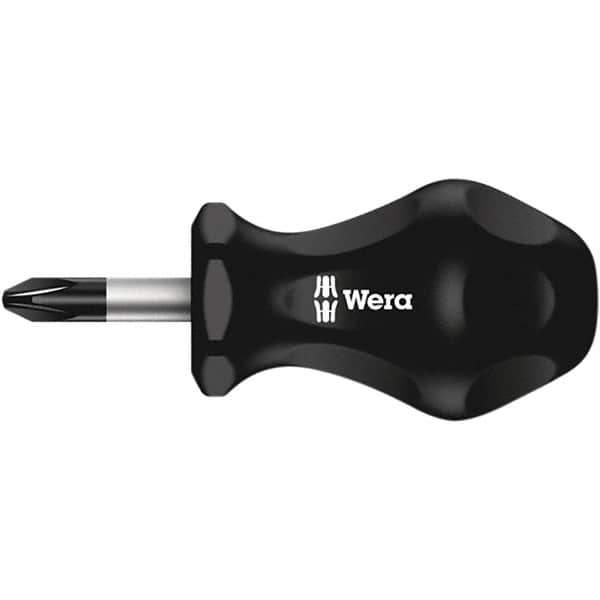 Wera - #2 Point, 1" Blade Length Posidrive Screwdriver - 79mm OAL - Eagle Tool & Supply