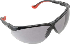 Uvex - Gray Lenses, Framed Safety Glasses - Scratch Resistant, Black Polycarbonate Frame, Adjustable Temples, Size Universal, Wrap Around - Eagle Tool & Supply