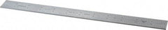 PEC Tools - 12 Inch Long Blade, 4R Graduation Combination Square Blade - Satin Chrome Finish, Steel, 1/64, 1/32 1/16 and 1/8 Inch Graduation - Eagle Tool & Supply