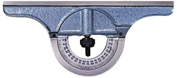 PEC Tools - 12 Inch Long Blade, Reversible Combination Square Protractor Head - Powder Coated, Cast Iron - Eagle Tool & Supply