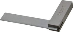 Value Collection - 3-1/8" Blade Length, 2" Base Length Steel Square - 0.0003" Accuracy, Beveled Edge - Eagle Tool & Supply