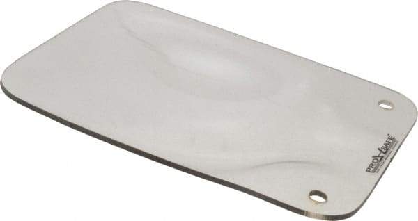 PRO-SAFE - Polycarbonate Concave Shield - 6" Wide x 8" Long x 1/8" Thick, Magnetic Base, For General Purpose Use - Eagle Tool & Supply