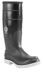 Dunlop Protective Footwear - Men's Size 14 Medium Width Steel Knee Boot - Black, Polyurethane, PVC Upper, 16" High, Puncture Resistant, Non-Slip - Eagle Tool & Supply