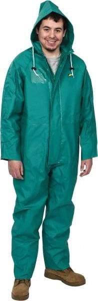OnGuard - Size M, Green, Chemical Coverall - 1 Pocket, Open Ankle, Open Wrist - Eagle Tool & Supply