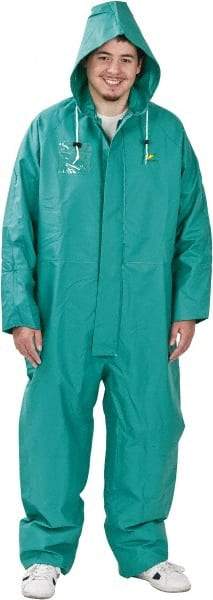 OnGuard - Size 3XL, Green, Chemical Coverall - 1 Pocket, Open Ankle, Open Wrist - Eagle Tool & Supply