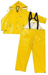 OnGuard - Size 3XL, Yellow, Rain Three Piece Suit - No Pockets - Eagle Tool & Supply