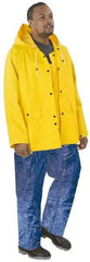 OnGuard - Size S, Yellow, Chemical, Rain Coat - 46" Chest, 2 Pockets - Eagle Tool & Supply