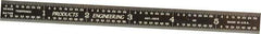 PEC Tools - 6" Long, 1/64, 1/32, 1/16, 1/8" Graduation, Flexible Steel Rule - 4R Graduation Style, 1/2" Wide, Black, Black Chrome Finish - Eagle Tool & Supply
