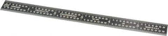 PEC Tools - 6" Long, 1/100, 1/64, 1/32, 1/10" Graduation, Flexible Steel Rule - 5R Graduation Style, 1/2" Wide, Black, Black Chrome Finish - Eagle Tool & Supply