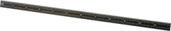 PEC Tools - 12" Long, 1/100, 1/64, 1/32, 1/10" Graduation, Flexible Steel Rule - 5R Graduation Style, 1/2" Wide, Black, Black Chrome Finish - Eagle Tool & Supply