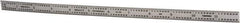 PEC Tools - 12" Long, 1/100, 1/64, 1/50, 1/32" Graduation, Flexible Steel Rule - 16R Graduation Style, 1/2" Wide, Silver, Satin Chrome Finish - Eagle Tool & Supply