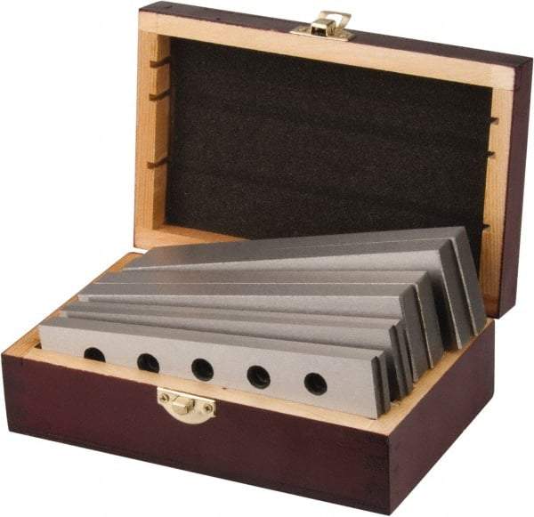 Value Collection - 8 Piece, 6 Inch Long Tool Steel Parallel Set - 1 to 1-3/4 Inch High, 3/16 to 1/2 Inch Thick, 55-62 RC Hardness, Sold as 4 Pair - Eagle Tool & Supply