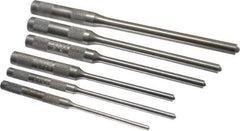 Mayhew - 6 Piece, 1/8 to 5/16", Roll Pin Punch Set - Round Shank, Comes in Vinyl Roll - Eagle Tool & Supply