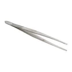 Value Collection - 7" OAL Stainless Steel Assembly Tweezers - Blunt, Serrated Points - Eagle Tool & Supply