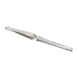 Value Collection - 6-1/2" OAL Stainless Steel Assembly Tweezers - Self-Closing, Blunt Serrated Points - Eagle Tool & Supply