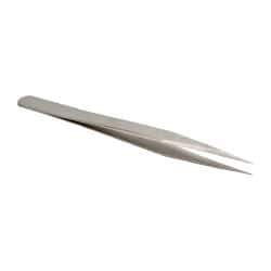 Value Collection - 4-3/4" OAL 3-SS Precision Tweezers - Very Fine - Eagle Tool & Supply