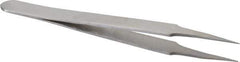 Value Collection - 4-1/2" OAL 5-SS Precision Tweezers - Extra Fine - Eagle Tool & Supply