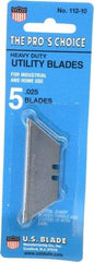 U.S. Blade - 5 Piece Steel Utility Knife Blade - 0.025" Blade Thickness - Eagle Tool & Supply