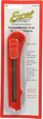 Excel - Snap Utility Knife - Red Plastic Handle, 1 Blade Included - Eagle Tool & Supply