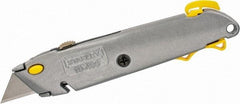 Stanley - Retractable Utility Knife - Aluminum Handle, 3 Blades Included - Eagle Tool & Supply