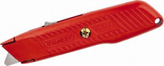 Stanley - Retractable Utility Knife - Orange Handle, 1 Blade Included - Eagle Tool & Supply