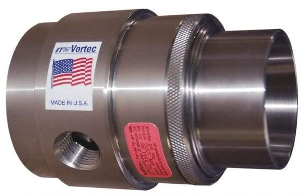 Vortec - 1.57" Inner Diam Stainless Steel Vaccuum Generator - 2-1/2" Intake Diam & 1.97" Discharge Diam - Eagle Tool & Supply