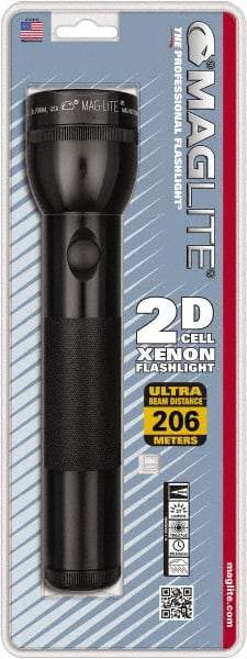 Mag-Lite - Krypton Bulb, 27 Lumens, Industrial/Tactical Flashlight - Black Aluminum Body, 2 D Batteries Not Included - Eagle Tool & Supply