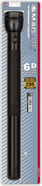 Mag-Lite - Krypton Bulb, 178 Lumens, Industrial/Tactical Flashlight - Black Aluminum Body, 6 D Batteries Not Included - Eagle Tool & Supply