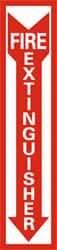 NMC - Fire Extinguisher, Plastic Fire Sign - 4" Wide x 18" High - Eagle Tool & Supply