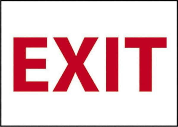 NMC - Exit, Pressure Sensitive Vinyl Exit Sign - 14" Wide x 10" High - Eagle Tool & Supply