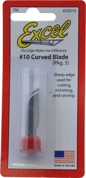 Excel - 5 Piece Steel Hobby Blade - 1-7/16" OAL - Eagle Tool & Supply