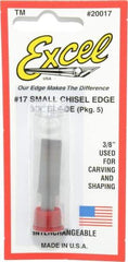 Excel - 5 Piece Steel Hobby Blade - 1-1/2" OAL - Eagle Tool & Supply