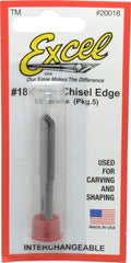 Excel - 5 Piece Steel Hobby Blade - 1-13/16" OAL - Eagle Tool & Supply