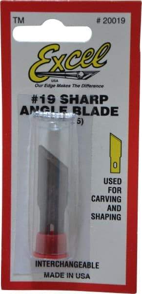 Excel - 5 Piece Steel Hobby Blade - 1-5/8" OAL - Eagle Tool & Supply