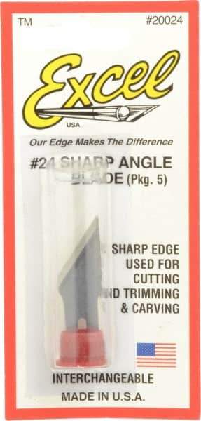 Excel - 5 Piece Steel Hobby Blade - 1-1/2" OAL - Eagle Tool & Supply