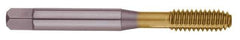 OSG - 3/4-10 UNC H14 Thread Limit Plug Thread Forming Tap - Cobalt, TiN Finish, 4-1/4" OAL, 2" Thread Length, Right Hand Thread, Series HY-PRO NRT - Eagle Tool & Supply