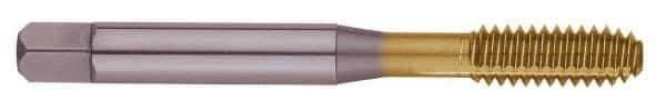 OSG - 3/4-16 UNF H8 Thread Limit Plug Thread Forming Tap - Cobalt, TiN Finish, 4-1/4" OAL, 2" Thread Length, Right Hand Thread, Series HY-PRO NRT - Eagle Tool & Supply