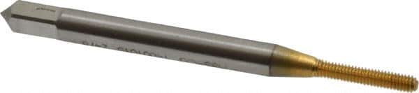 OSG - #1-72 UNF H3 Thread Limit Bottoming Thread Forming Tap - Cobalt, TiN Finish, 1-11/16" OAL, 3/8" Thread Length, Right Hand Thread, Series HY-PRO NRT - Eagle Tool & Supply